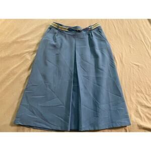 Vtg. St. Michael Made in the UK blue skirt with belt SZ 16